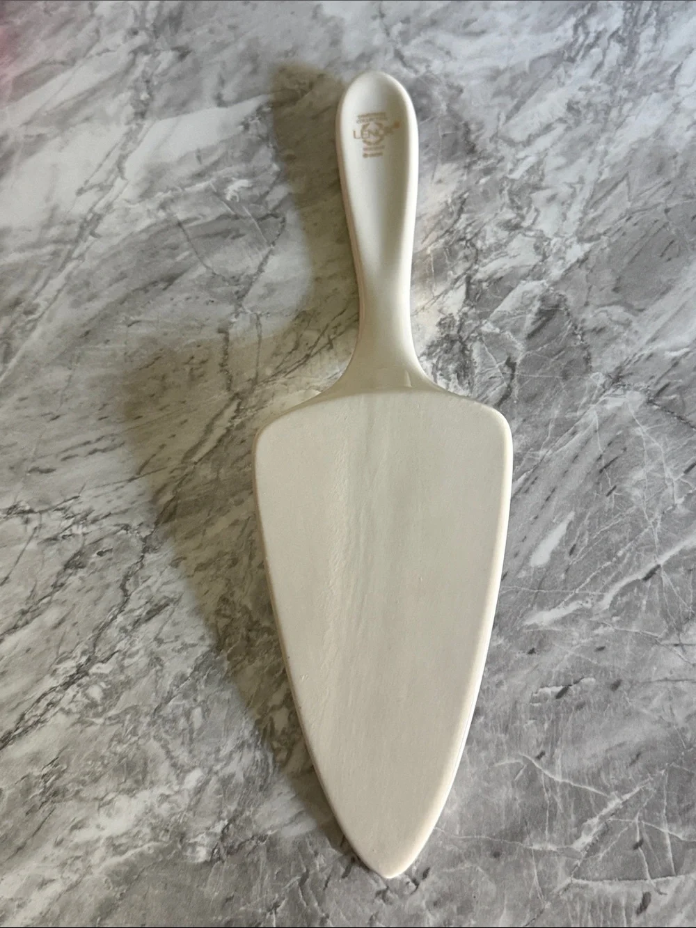 Lenox White Ceramic Holly Cake Server with Green and Red Accents